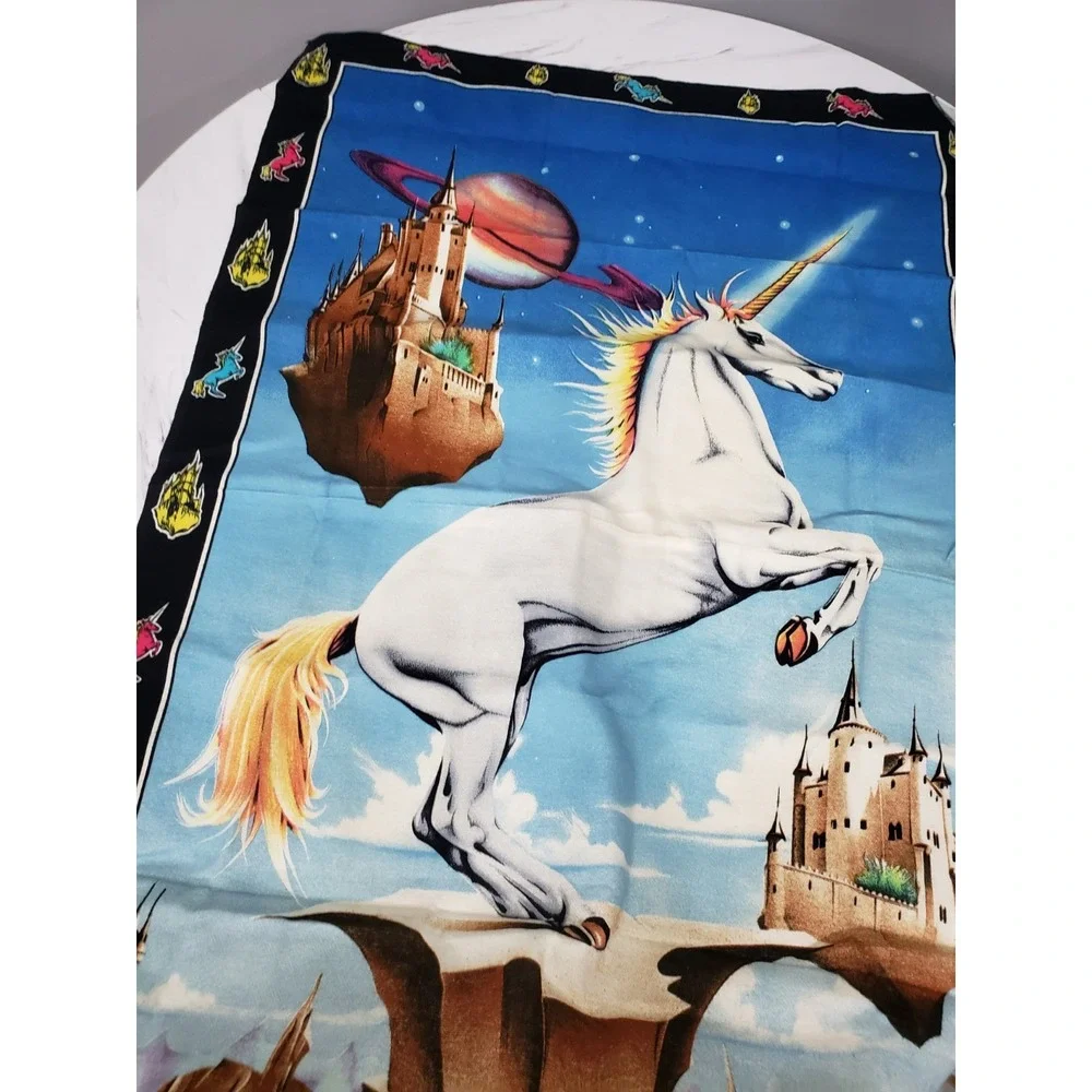 Vintage‎ Space Tapestry Psychedelic Unicorn Stoner Decor Hippie Celestial 70s